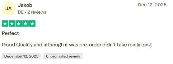 Trustpilot review