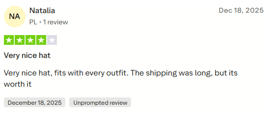 Trustpilot review